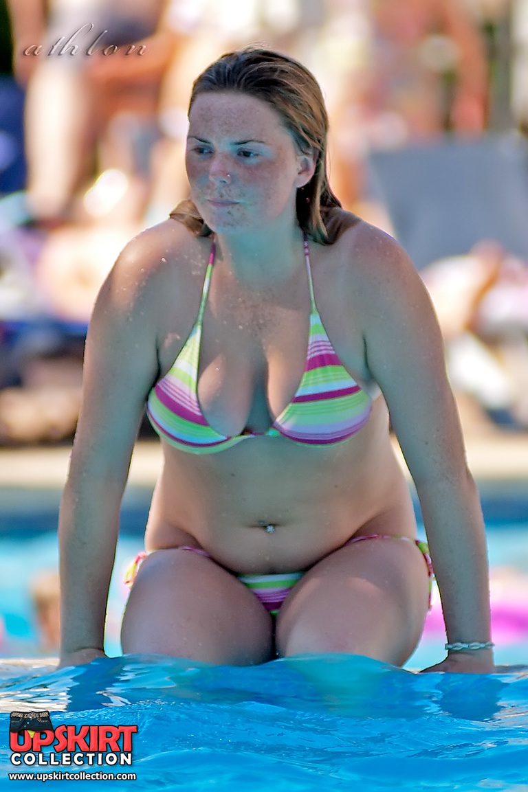 Fat amateurs in bikinis look horny - Beach Pussy.